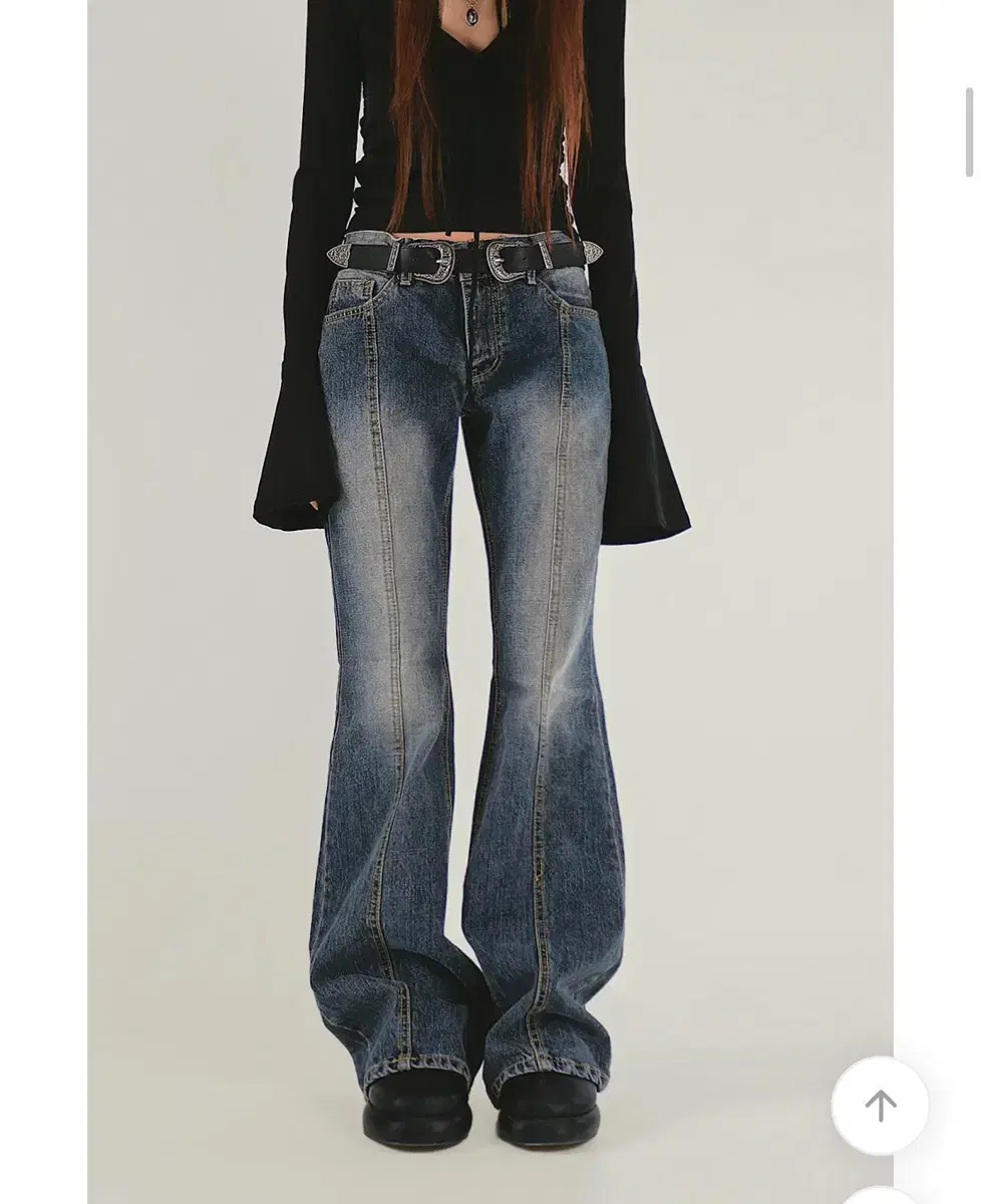 시크원 JAM LOWWAIST DARK DENIM SLIM BOOTCUT